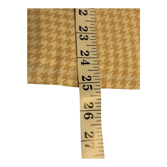 Loft Outlet Houndstooth Blouse Ruffle Neck Long Sleeve Top‎ Size Small - Picture 6 of 7